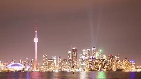 Toronto downtown at night Stock-Footage 82657192