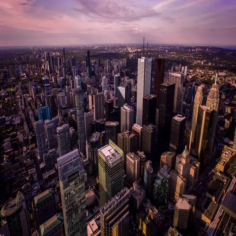 Toronto downtown time lapse pan fx Vídeo Stock 69493913