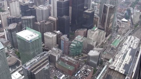 Toronto downtown, top panoramic view (variant) Stock-Footage 76667334