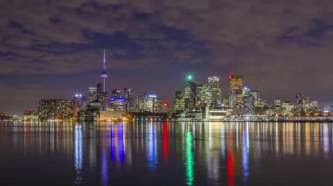 Toronto during the night Stock Footage 52676997