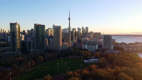 Toronto Fall Sunset 4K Stock Footage 236582282