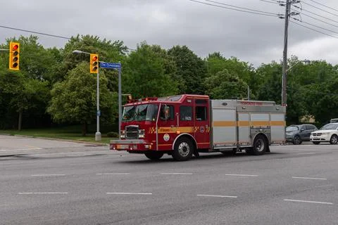 Toronto Fire Engine Road Rescue Stock Photos