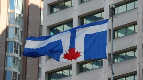 Toronto Flag1 Stock Footage 8846198