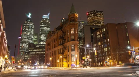Toronto Flat Iron Building Timelapse Vidéo 54137589