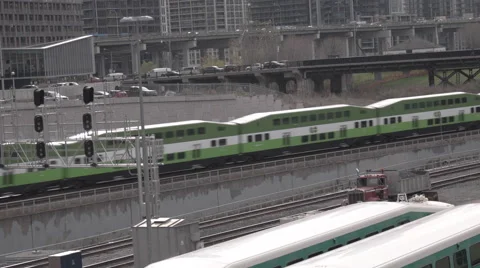 Toronto Go Train Stock Footage 57221543