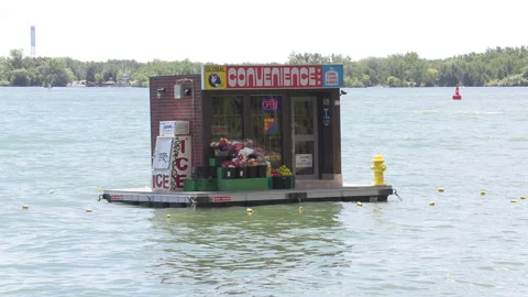 Toronto, On, June 21 2026 The floating convenience store on lake Ontario Stock Footage 337390901