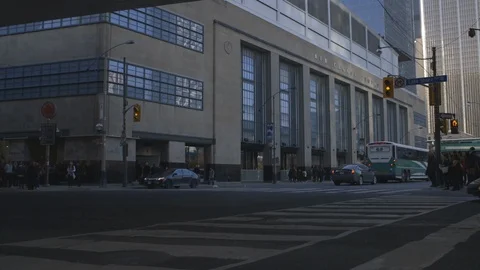 Toronto Lakeshore Intersection In Front Of Air Canada Centre Stock Footage 117059149