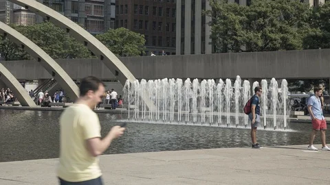Toronto Nathan Phillips Square Video stock 88741817