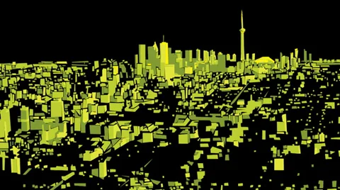 Toronto Night Flight Stock Footage 37614793
