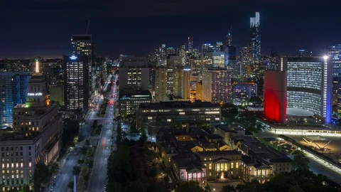 Toronto Night Traffic Stock Footage 100838139