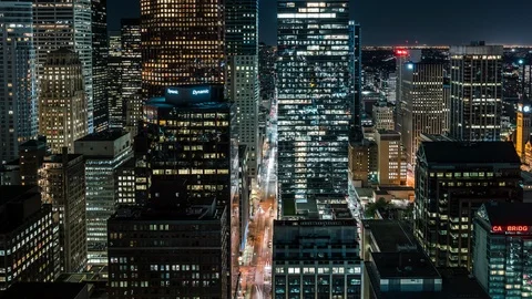 Toronto Night Traffic Timelapse Stock Footage 91139939