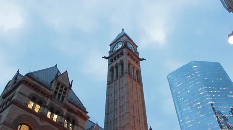 Toronto - Pan up to clock tower Stock-Footage 40509610