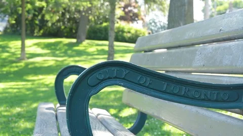 Toronto park bench Video stock 100856030