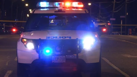 Toronto police at homicide scene in Toro... | Stock Video | Pond5