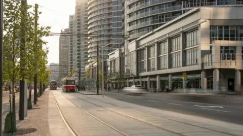 Toronto - Queens Quay Stock Footage 54223934