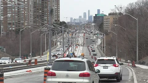 Toronto rapid transit LRT construction during COVID 19 pandemic Vidéo 151186672