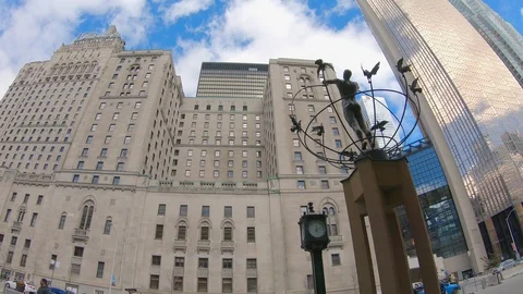 Toronto Royal York Hotel And Bank Building Near Union Station Stock Footage