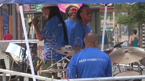 Toronto, On Sept 4 2025 Labor day parade protest for unions and skilled trades Video stock 341346375