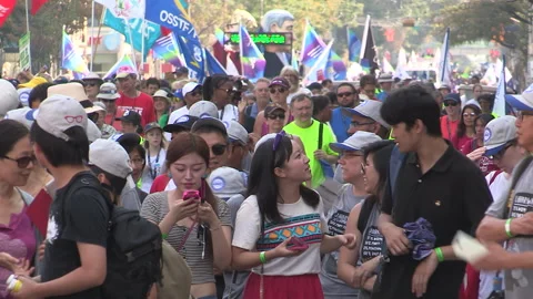 Toronto, On Sept 4 2025 Labor day parade protest for unions and skilled trades Video stock 341346477