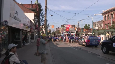 Toronto, On Sept 4 2025 Labor day parade protest for unions and skilled trades 動画素材 341346526
