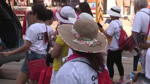 Toronto, On Sept 4 2025 Labor day parade protest for unions and skilled trades Stock Footage 341346633