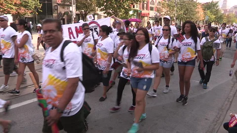 Toronto, On Sept 4 2025 Labor day parade protest for unions and skilled trades Video stock 341346647