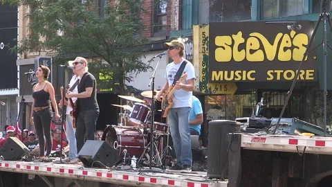 Toronto, On Sept 4 2025 Labor day parade protest for unions and skilled trades Video stock 341346847