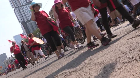 Toronto, On Sept 4 2025 Labor day parade protest for unions and skilled trades 動画素材 341346858