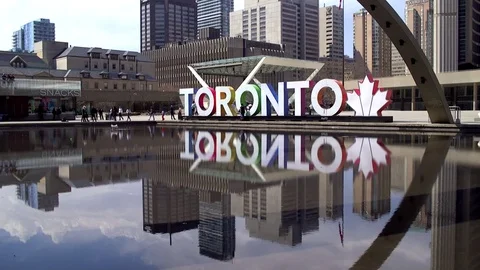 Toronto Sign in Toronto, Canada. Stock Footage 74481453
