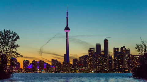 Toronto  skyline, Canada Stock Footage