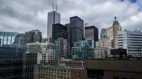 Toronto Skyline with Clouds Stock-Footage 46094134