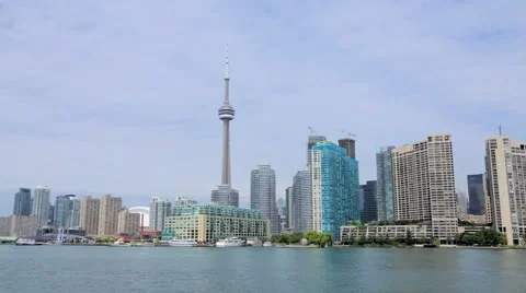 Toronto Skyline on Cloudy Day Stock Footage 59683516