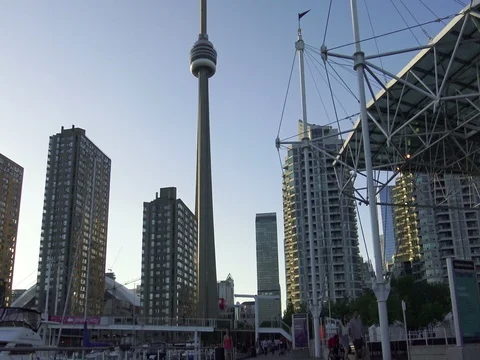 Toronto skyline CN Tower Stock Footage