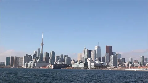 Toronto skyline from docks Stock Footage 133291207