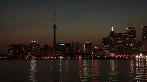 Toronto Skyline at Dusk Video stock 327896850