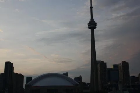 Toronto Skyline at Dusk Stock Photos