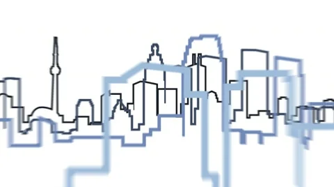 Toronto Skyline Stock Footage 9413070