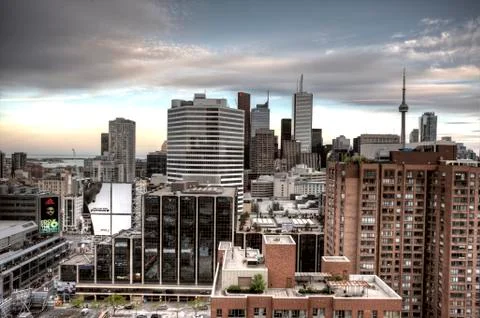 Toronto Skyline from rooftop Stock Photos