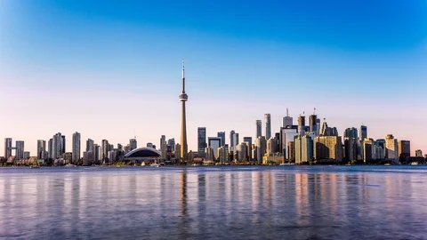 Toronto skyline time lapse Stockbeeldmateriaal 119134496
