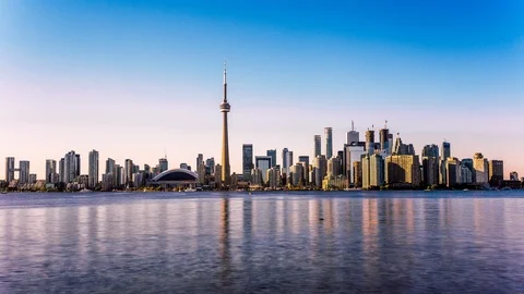 Toronto skyline time lapse Stockbeeldmateriaal 119134532