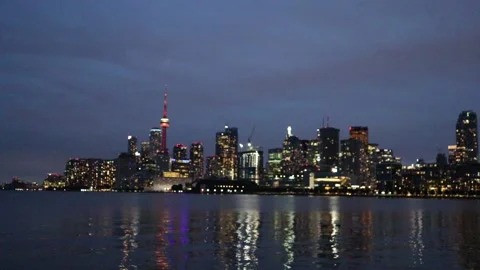 Toronto Skyline Time-Lapse Stock Footage