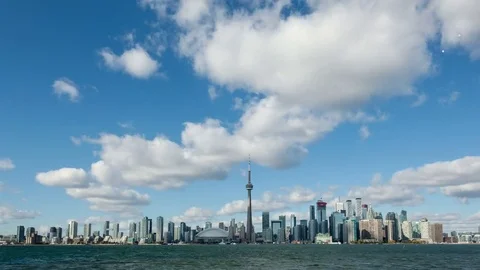 Toronto skyline time lapse video Stock Footage 82181853