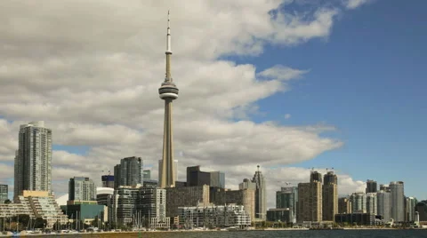 Toronto Skyline Timelapse Stock Footage