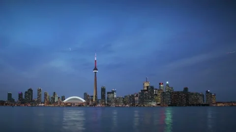 Toronto skyline timelapse Stock Footage 10587368