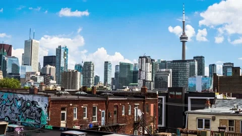 Toronto skyline timelapse  Stock Footage 143214566