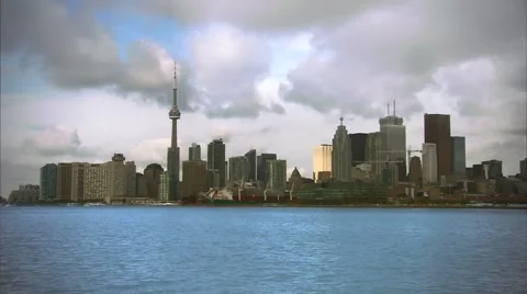 Toronto Skyline Timelapse HD Stock Footage 41663369