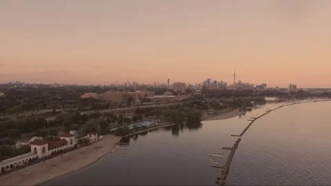 Toronto skyline from West Stock Footage