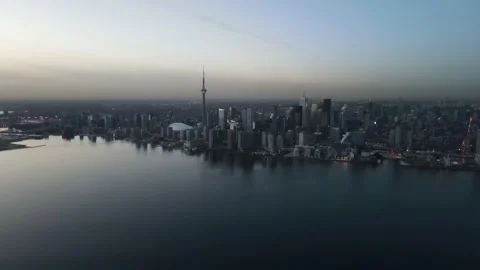 Toronto skyline in winter Stock Footage 146476739