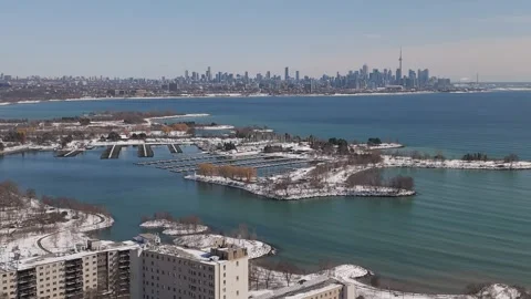Toronto skyline winter Stock Footage 270245410