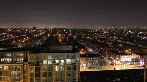 Toronto Suburb Night Time 4K Stock Footage 68449503